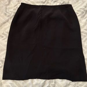black mini skirt